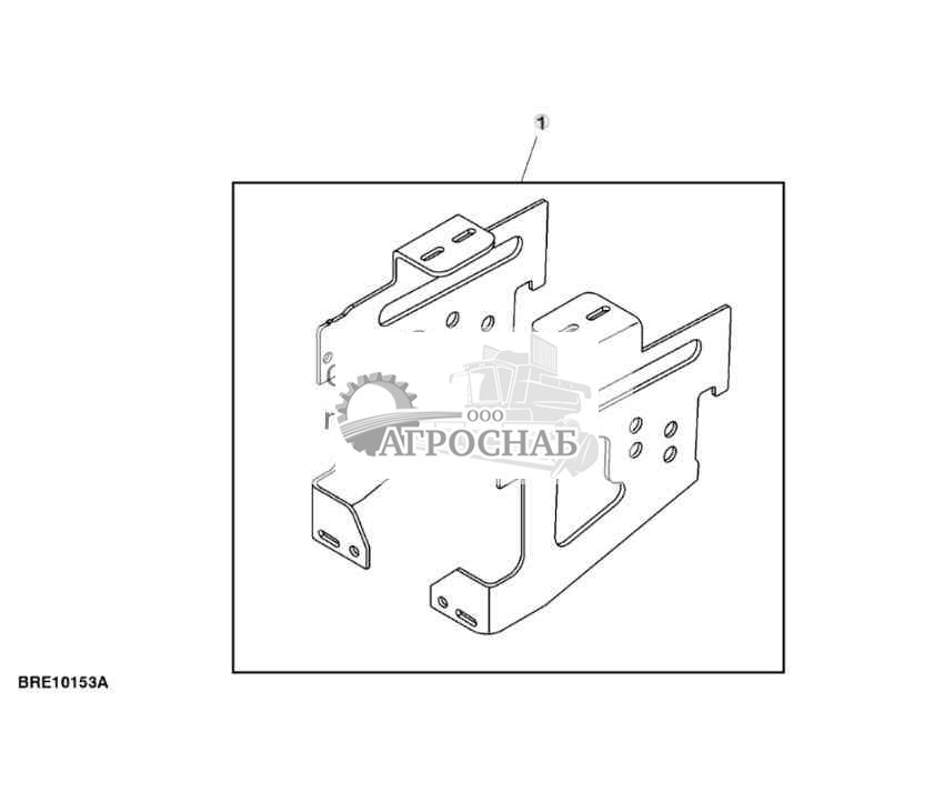 Навесное оборудование, кронштейн переднего вспомогательного ящика 